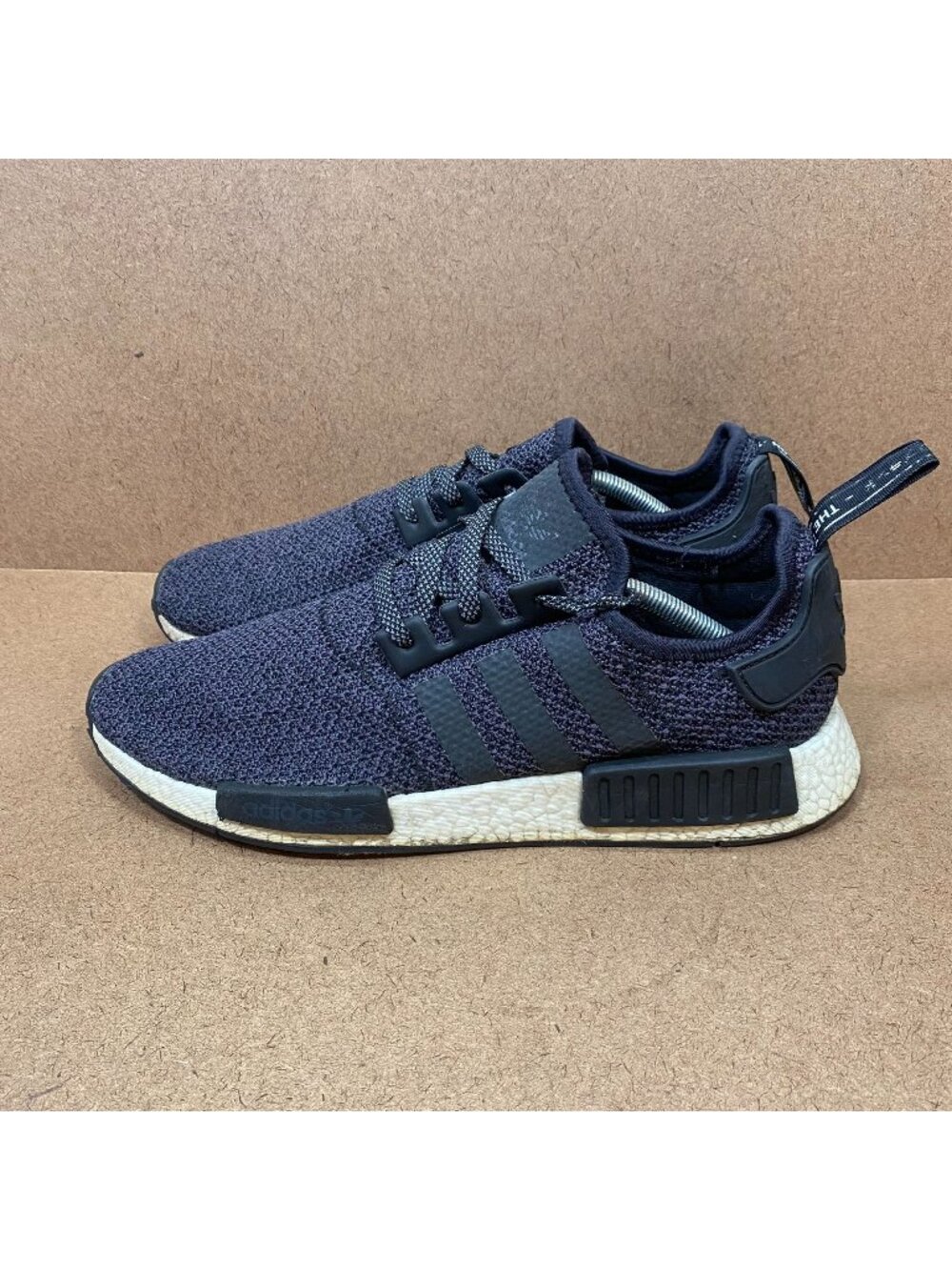 Adidas NMD R1 Primeknit Mens Size 13 Black/White Boost Midsole Running Sneakers